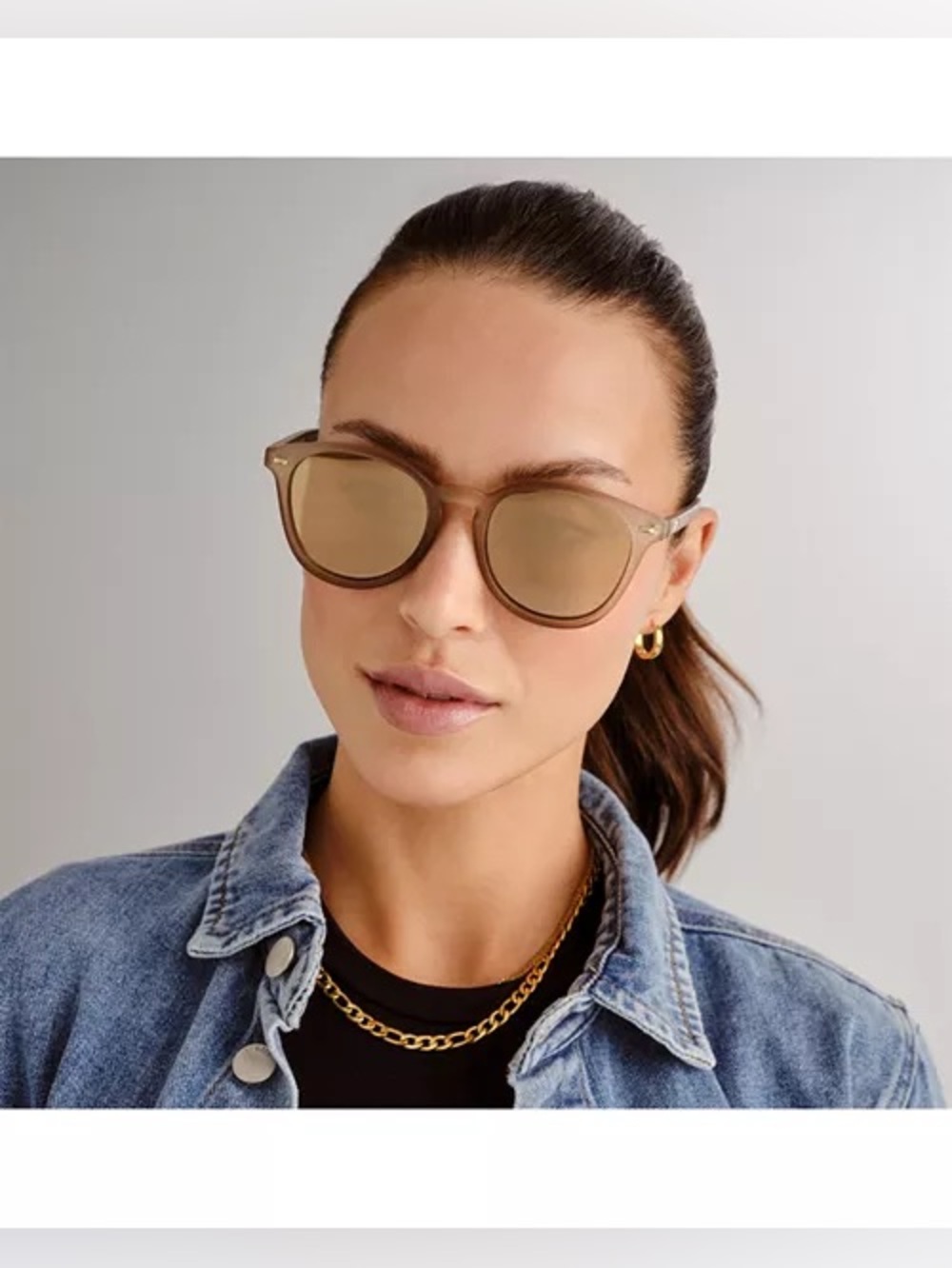 LE SPECS Gold ✨ Bandwagon Round Sunglasses, 51mm